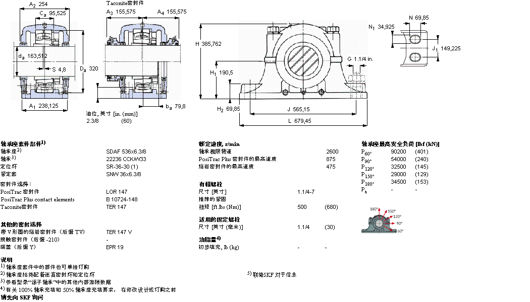SKF 剖分立式座SDAF22536x6.3/8样本图片