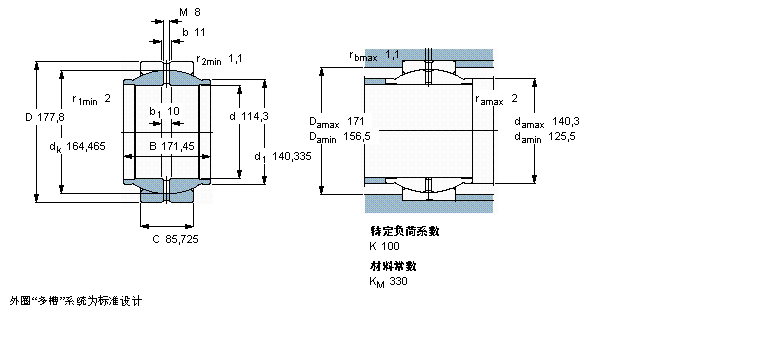 SKF 需要维护的径向球面滑动GEZM408ES样本图片