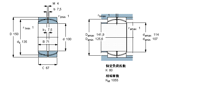 SKF 免维护径向球面滑动GEP100FS样本图片