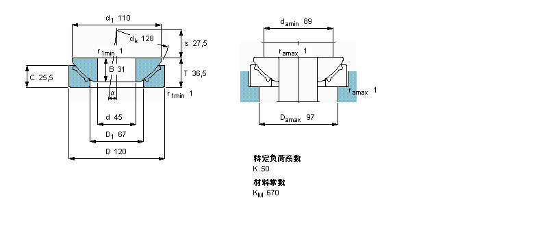 SKF 免维护球面滑动推力GX45F样本图片