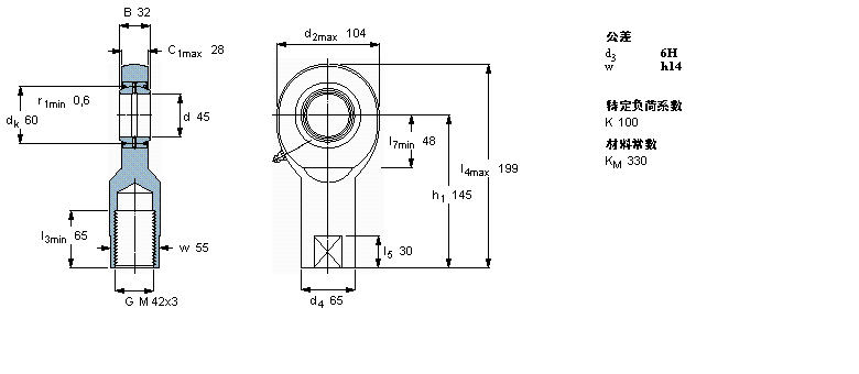 SKF 需要维护的杆端SILA45ES-2RS样本图片