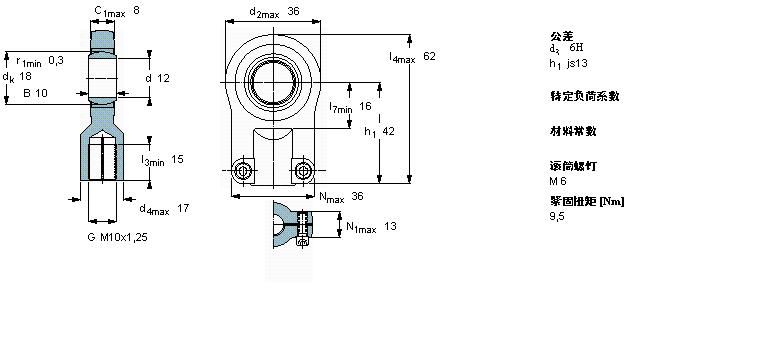SKF 需要维护的杆端SIJ12E样本图片
