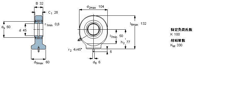 SKF 需要维护的杆端SC45ES样本图片