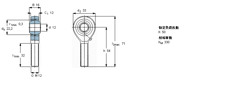 SKF 需要维护的杆端SALKAC12M样本图片
