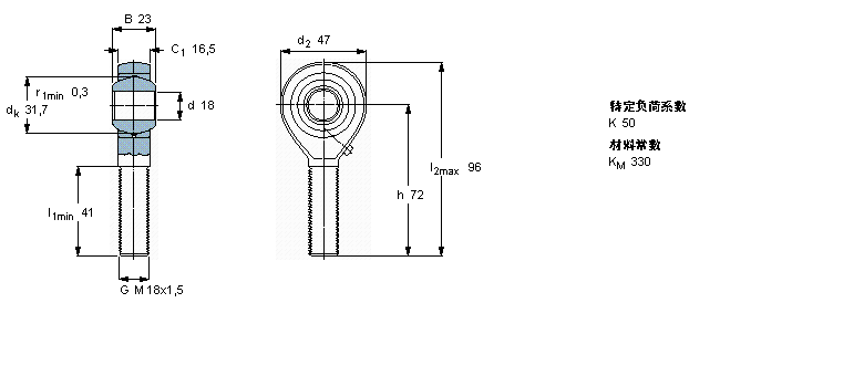 SKF 需要维护的杆端SALKAC18M样本图片