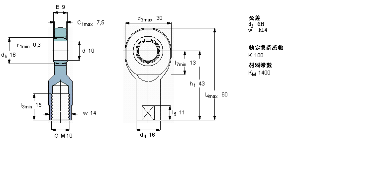 SKF 免维护杆端SI10C样本图片