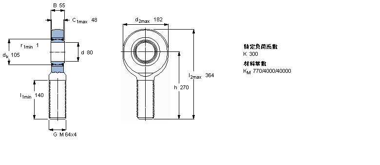 SKF 免维护杆端SALA80TXE-2LS样本图片