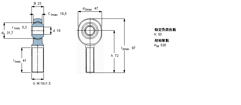 SKF 免维护杆端SAKB18F样本图片