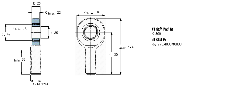 SKF 免维护杆端SAL35TXE-2LS样本图片