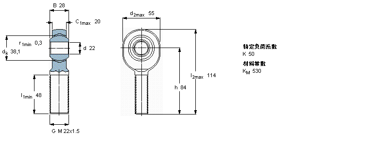 SKF 免维护杆端SALKB22F样本图片